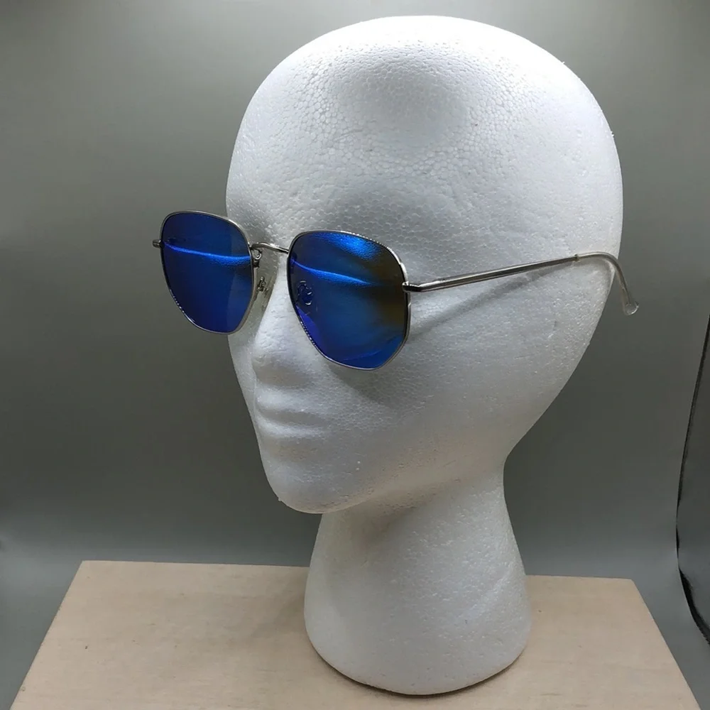 Veda Tinda VT 8005 Sunglasses 54-20-145 UNISEX Blue Lenses Oval-Square Mix